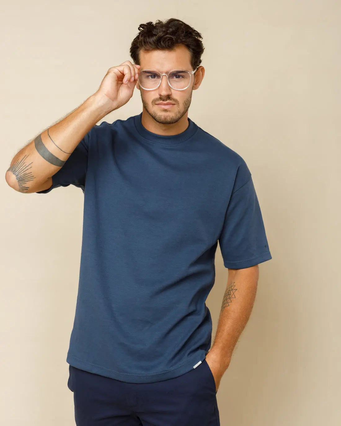 The LCY Oversized Boxy Tee Light-Navy-XL - LCY London