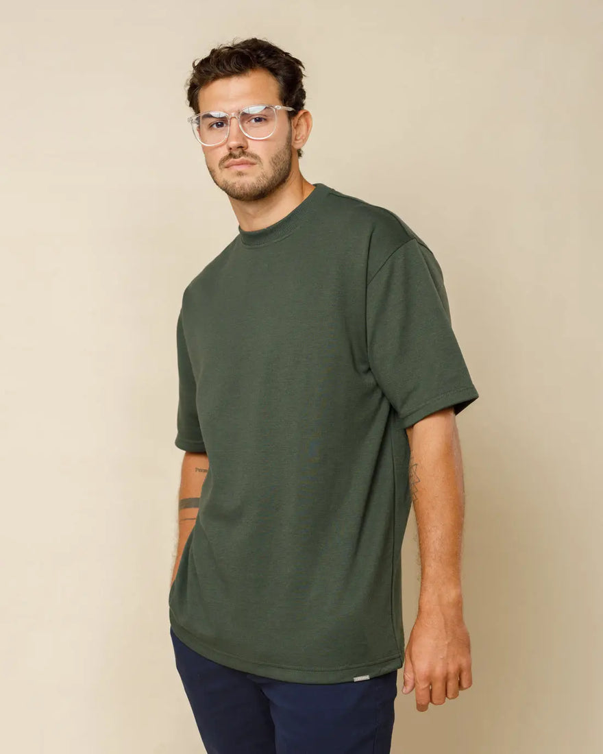 The LCY Oversized Boxy Tee Pine-Green-XL - LCY London