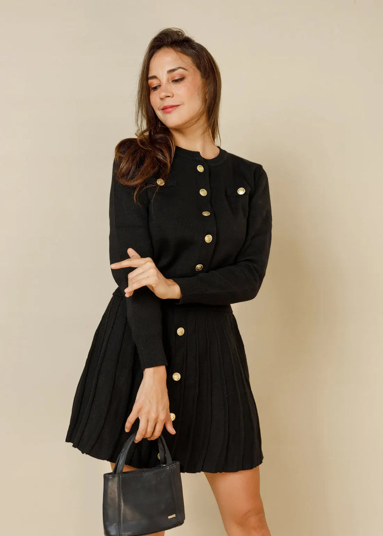 The Windsor Knit Blouse & Mini Skirt  - LCY London