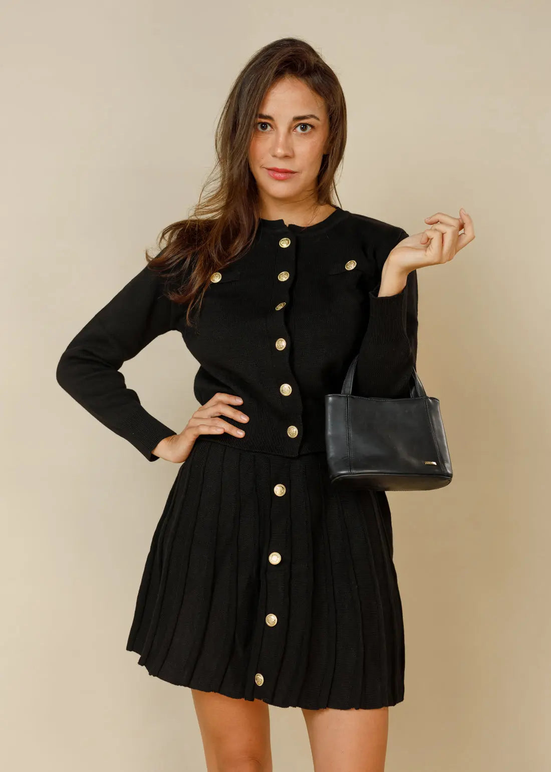 The Windsor Knit Blouse & Mini Skirt  - LCY London