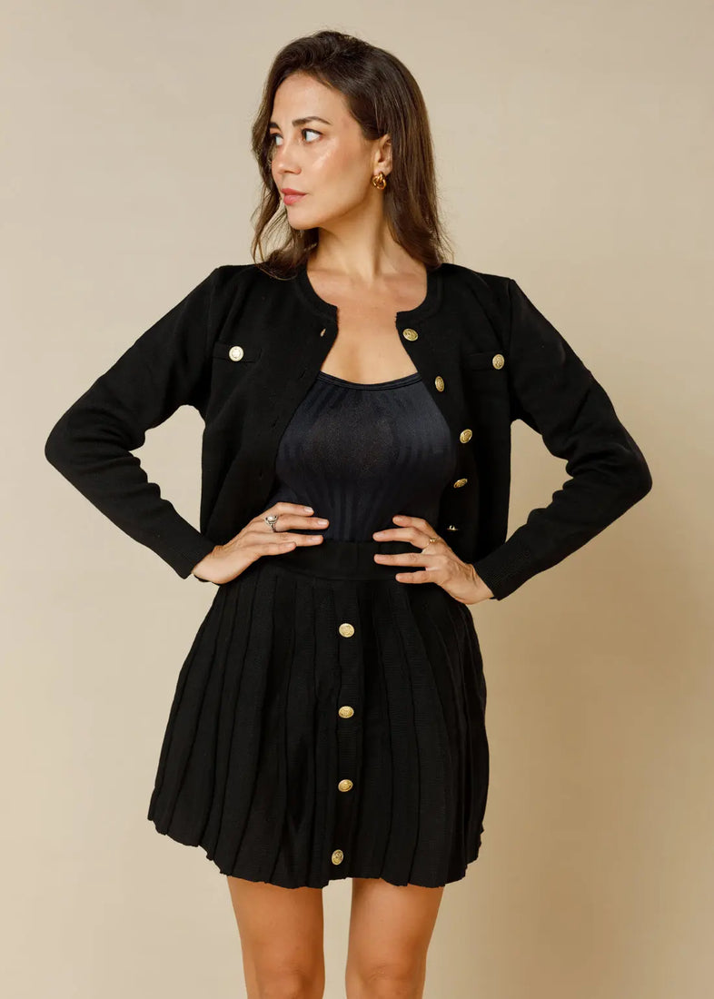 The Windsor Knit Blouse & Mini Skirt  - LCY London