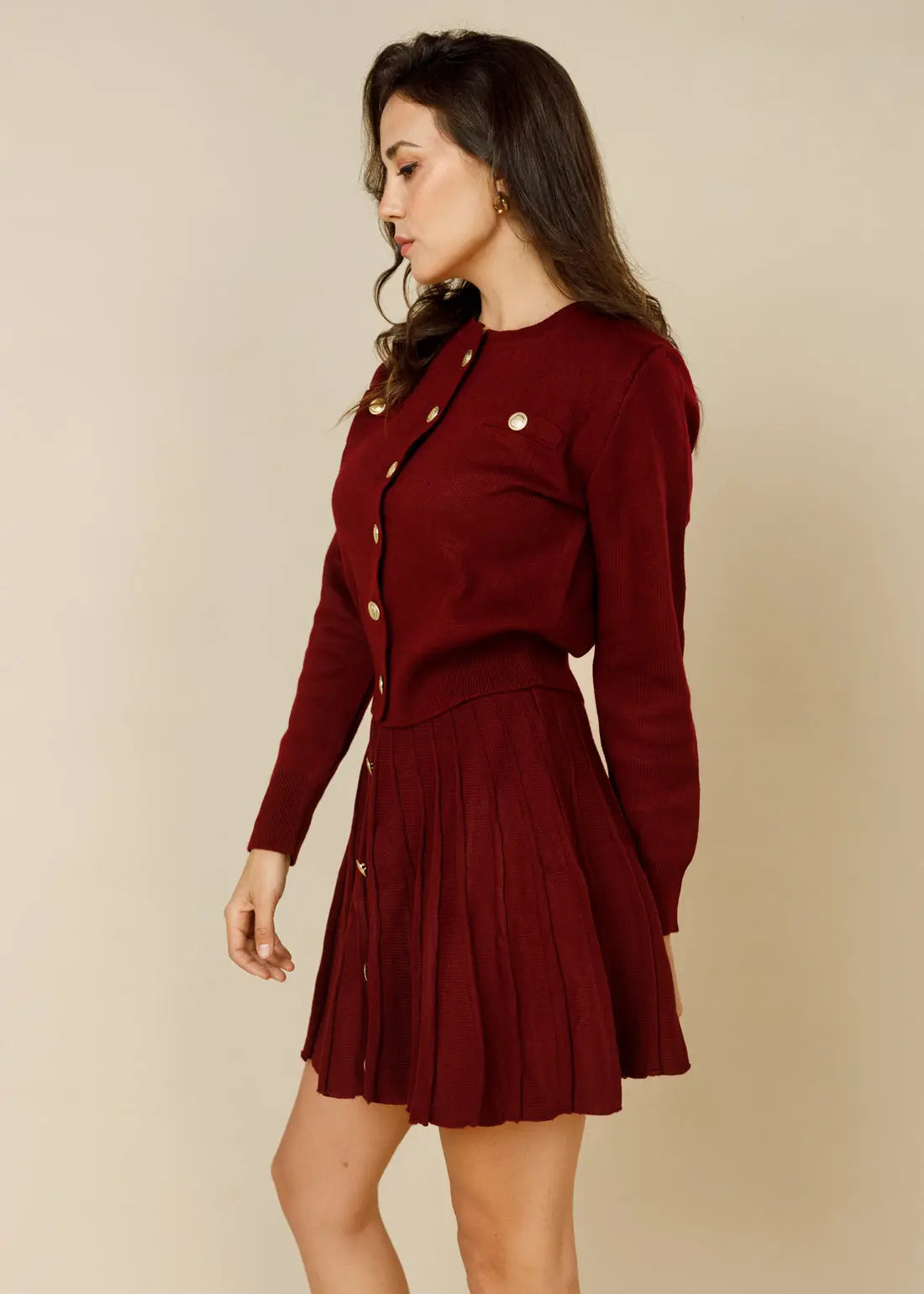 The Windsor Knit Blouse & Mini Skirt  - LCY London