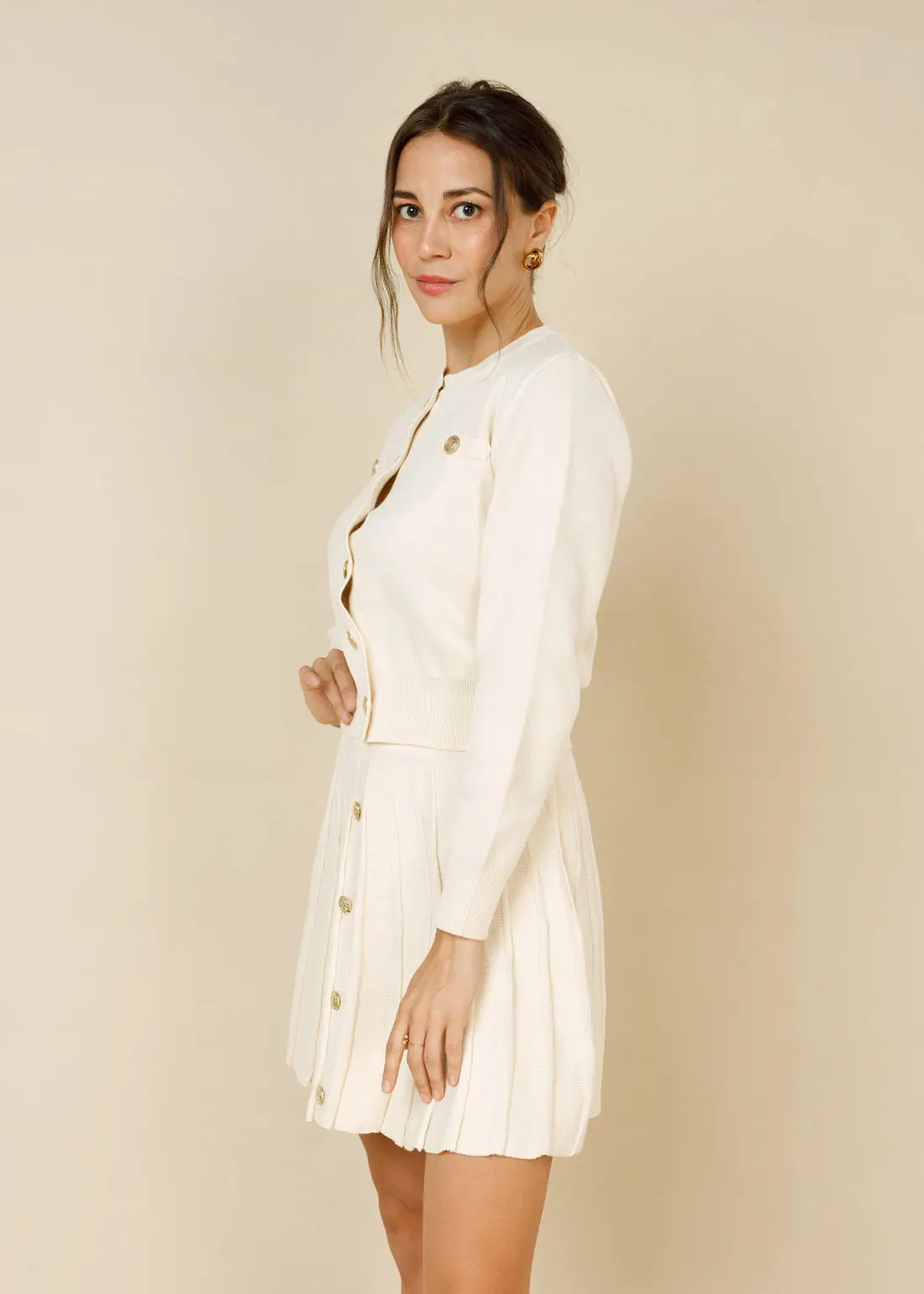 The Windsor Knit Blouse & Mini Skirt  - LCY London