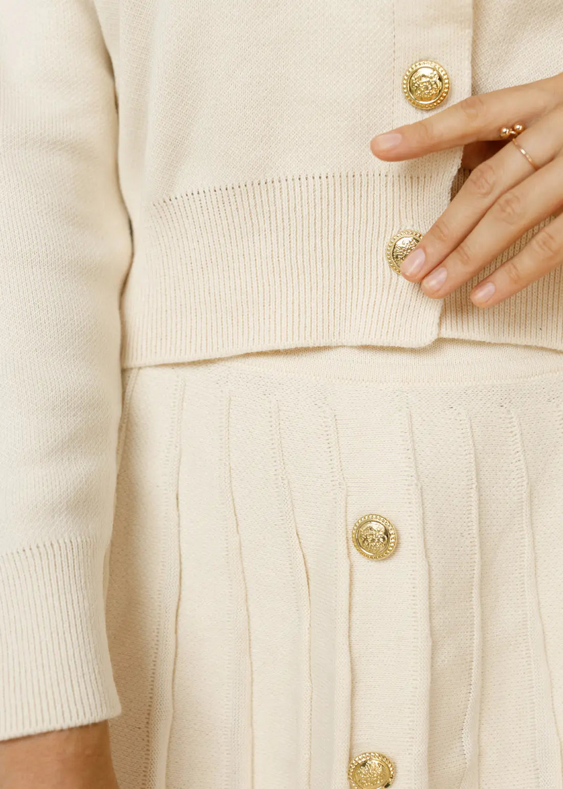 The Windsor Knit Blouse & Mini Skirt  - LCY London