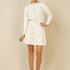 The Windsor Knit Blouse & Mini Skirt One-size-Beige - LCY London