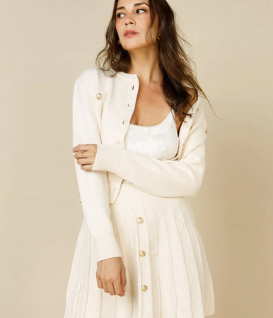 The Windsor Knit Blouse & Mini Skirt  - LCY London