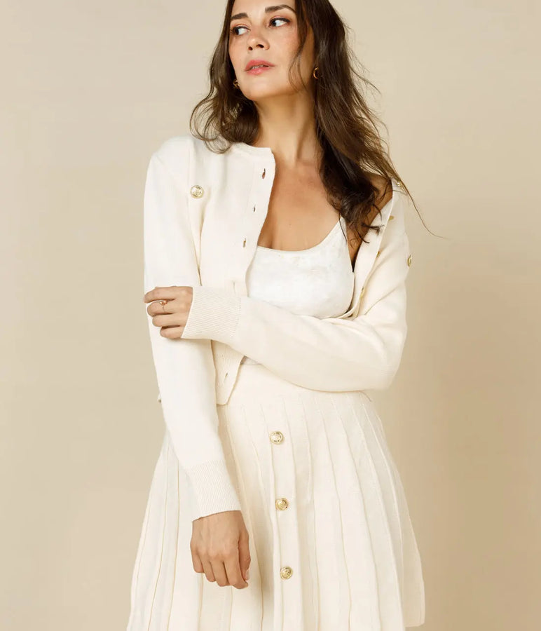 The Windsor Knit Blouse & Mini Skirt  - LCY London