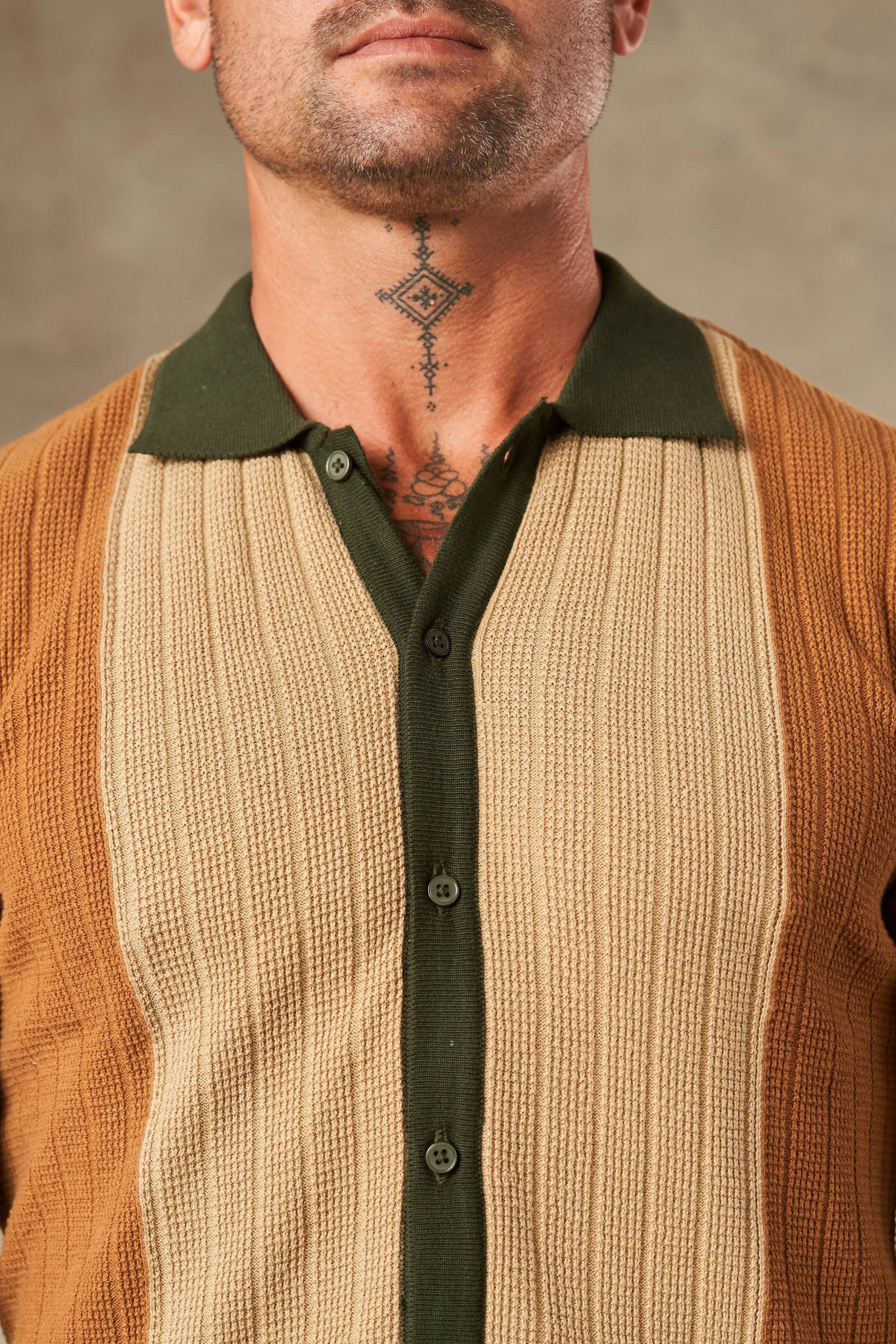 Tri Tone Riviera Button Down Shirt  - LCY London