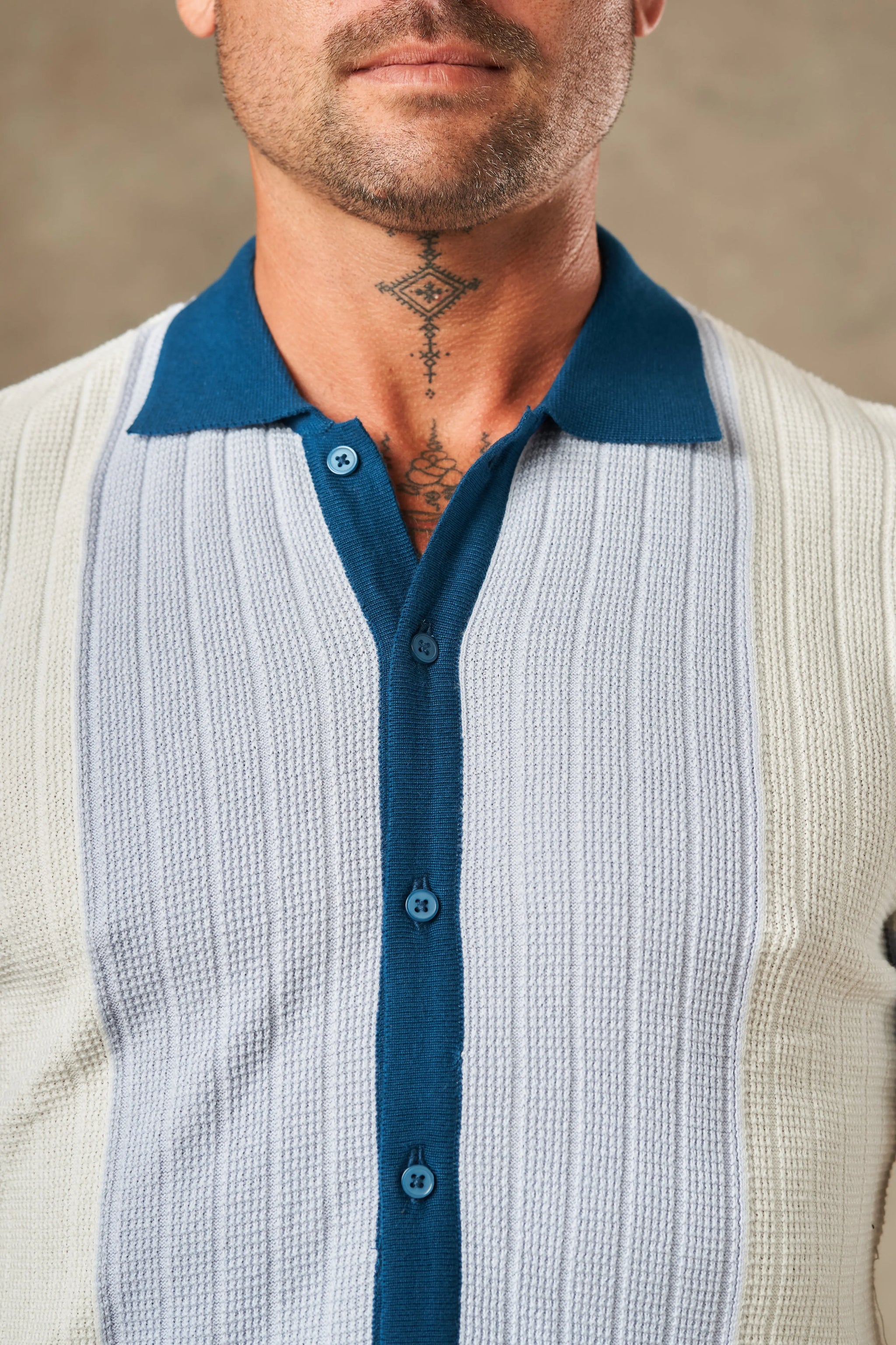 Tri Tone Riviera Button Down Shirt  - LCY London