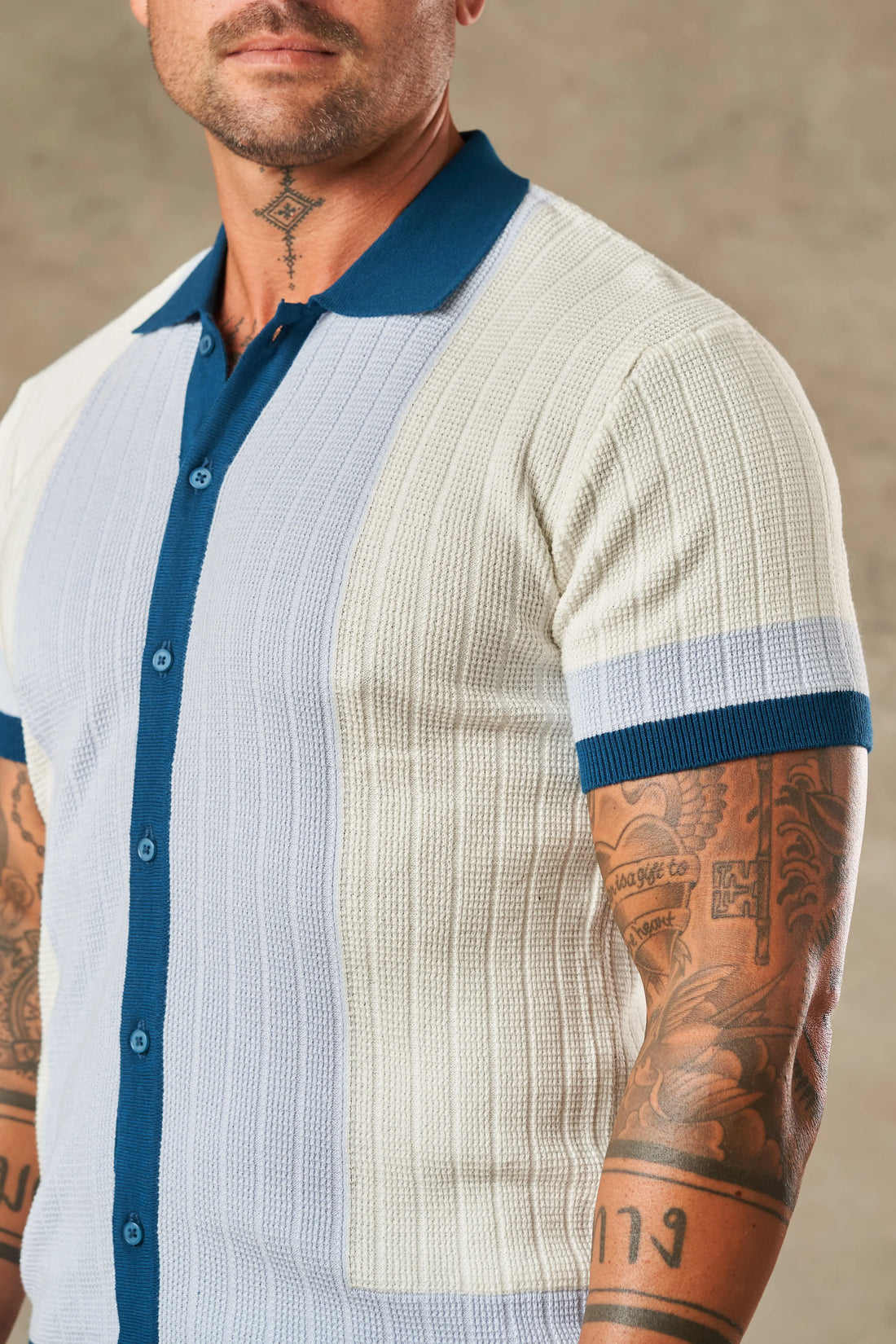 Tri Tone Riviera Button Down Shirt  - LCY London