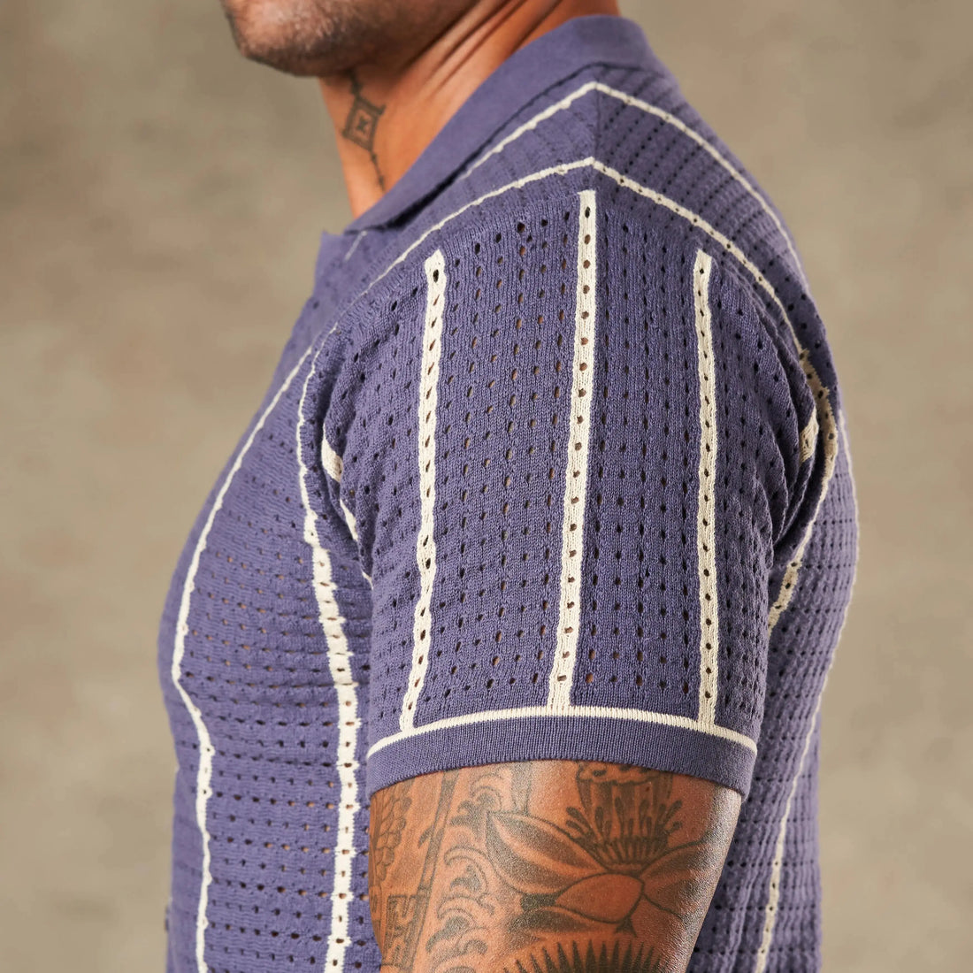 Vertical Pointelle Button Down  - LCY London