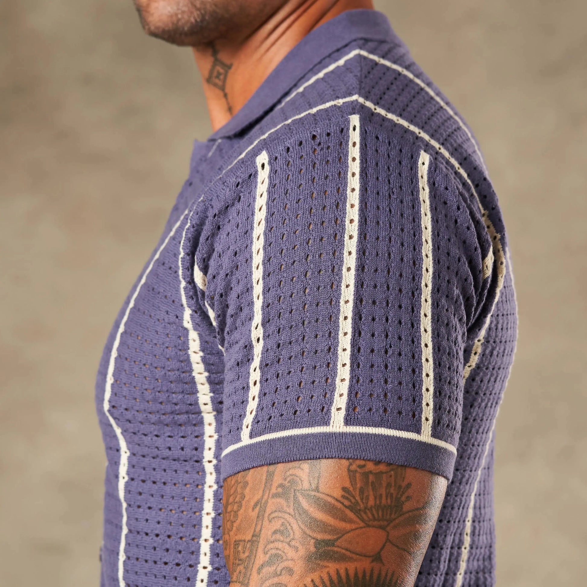 Vertical Pointelle Button Down  - LCY London