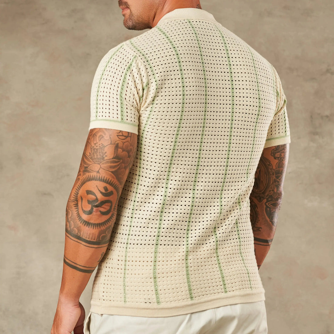 Vertical Pointelle Button Down  - LCY London