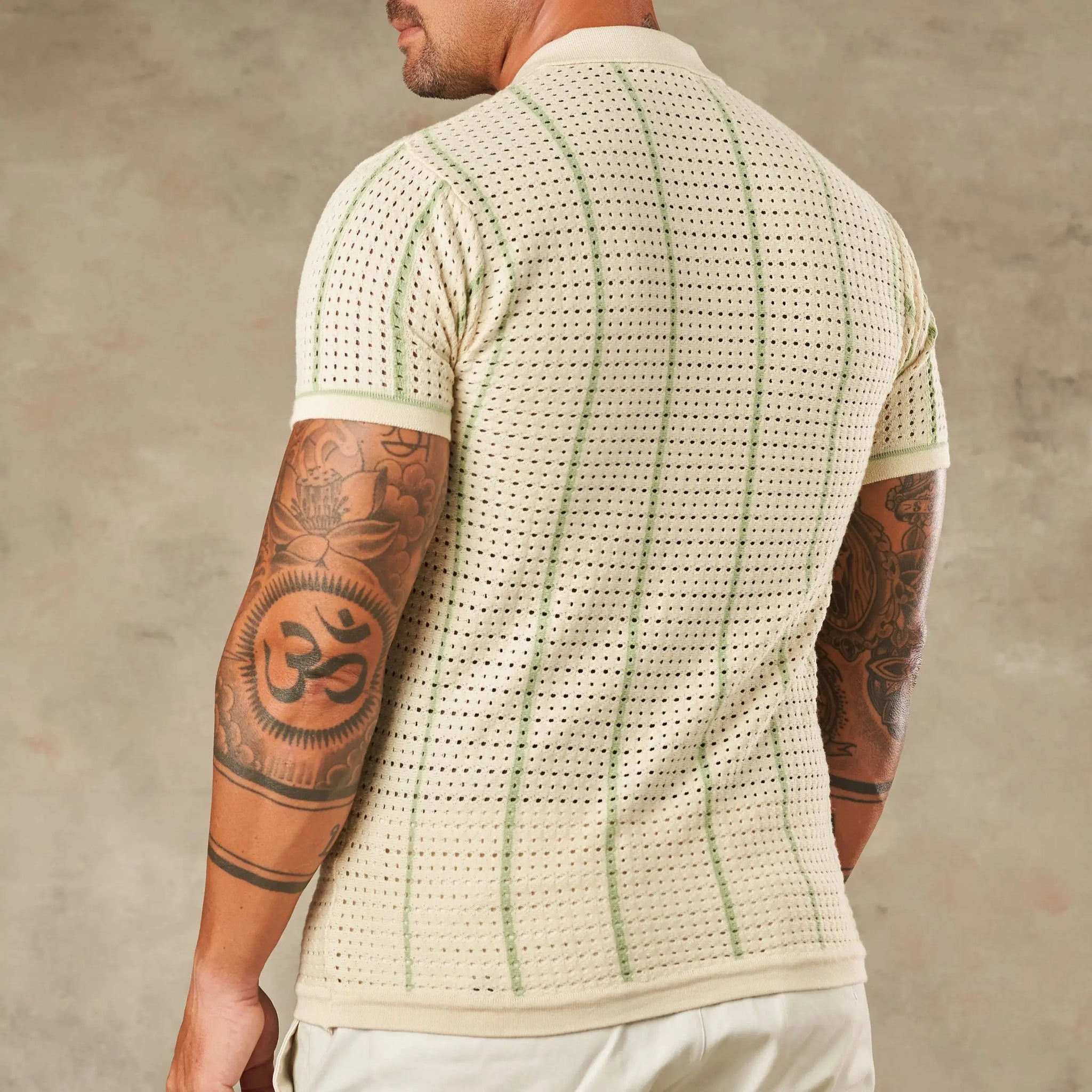 Vertical Pointelle Button Down  - LCY London