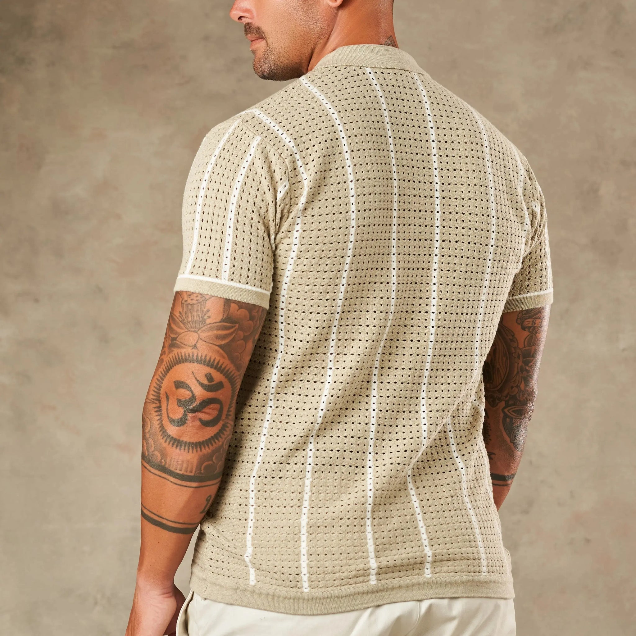 Vertical Pointelle Button Down  - LCY London