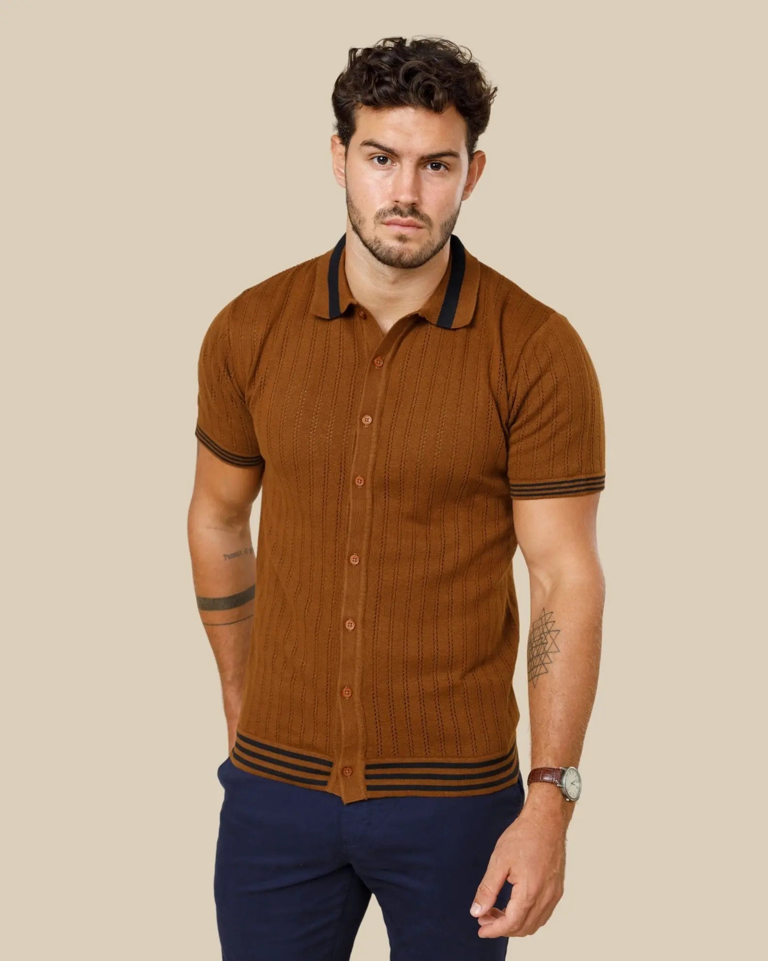 Vintage Button Down Knit Polo LCY LONDON