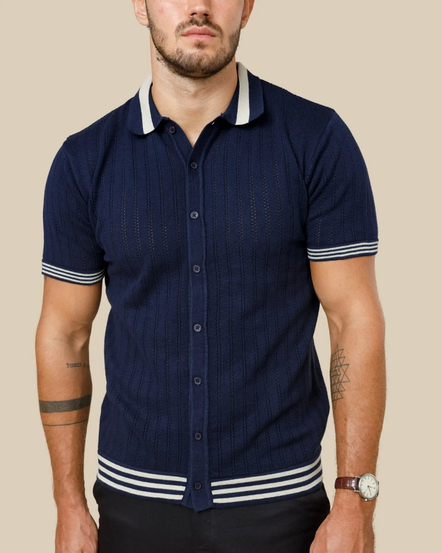 Vintage Button Down Knit Polo LCY LONDON