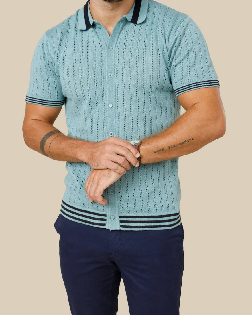 Vintage Button Down Knit Polo LCY LONDON