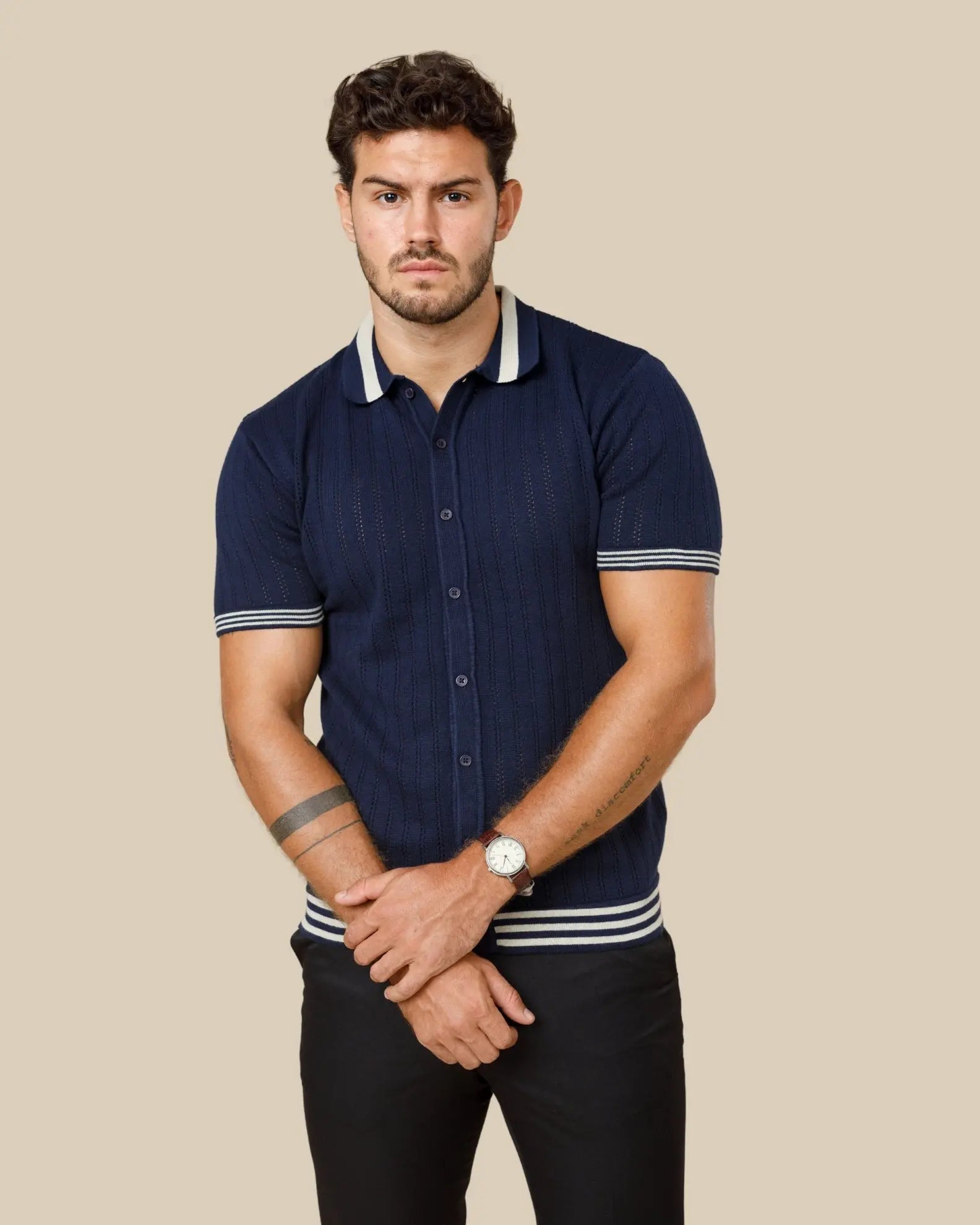 Vintage Button Down Knit Polo LCY LONDON