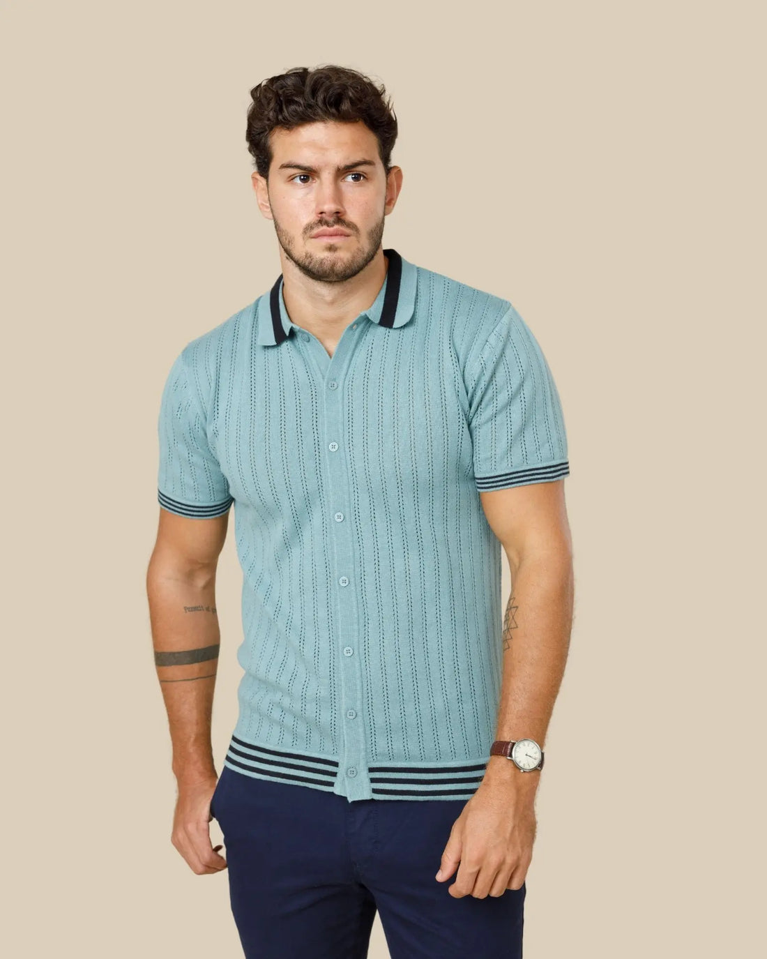 Vintage Button Down Knit Polo LCY LONDON