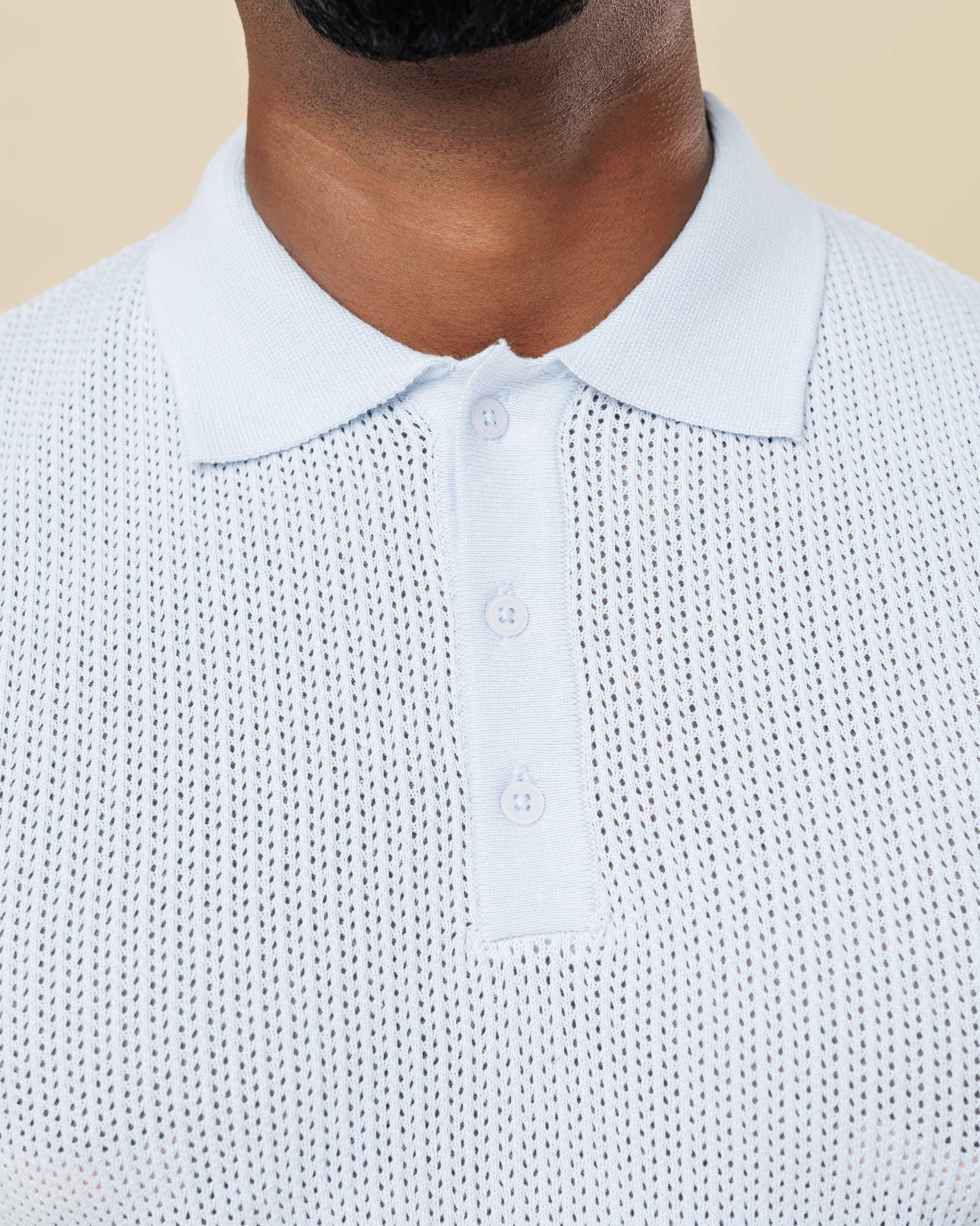 Zig Zag Jacquard Cotton Polo  - LCY London