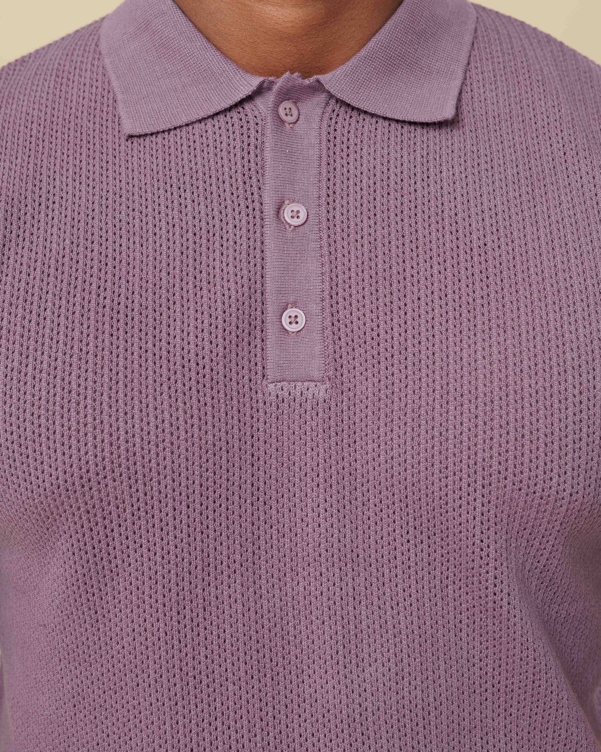 Zig Zag Jacquard Cotton Polo  - LCY London