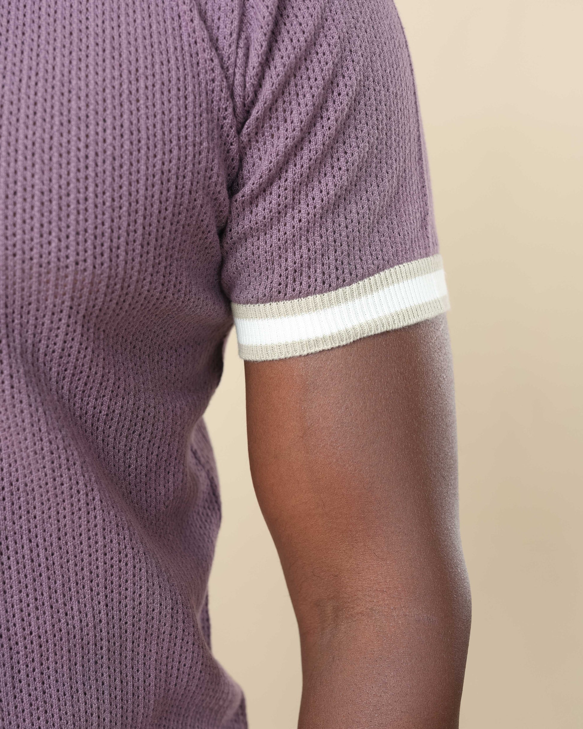 Zig Zag Jacquard Cotton Polo  - LCY London