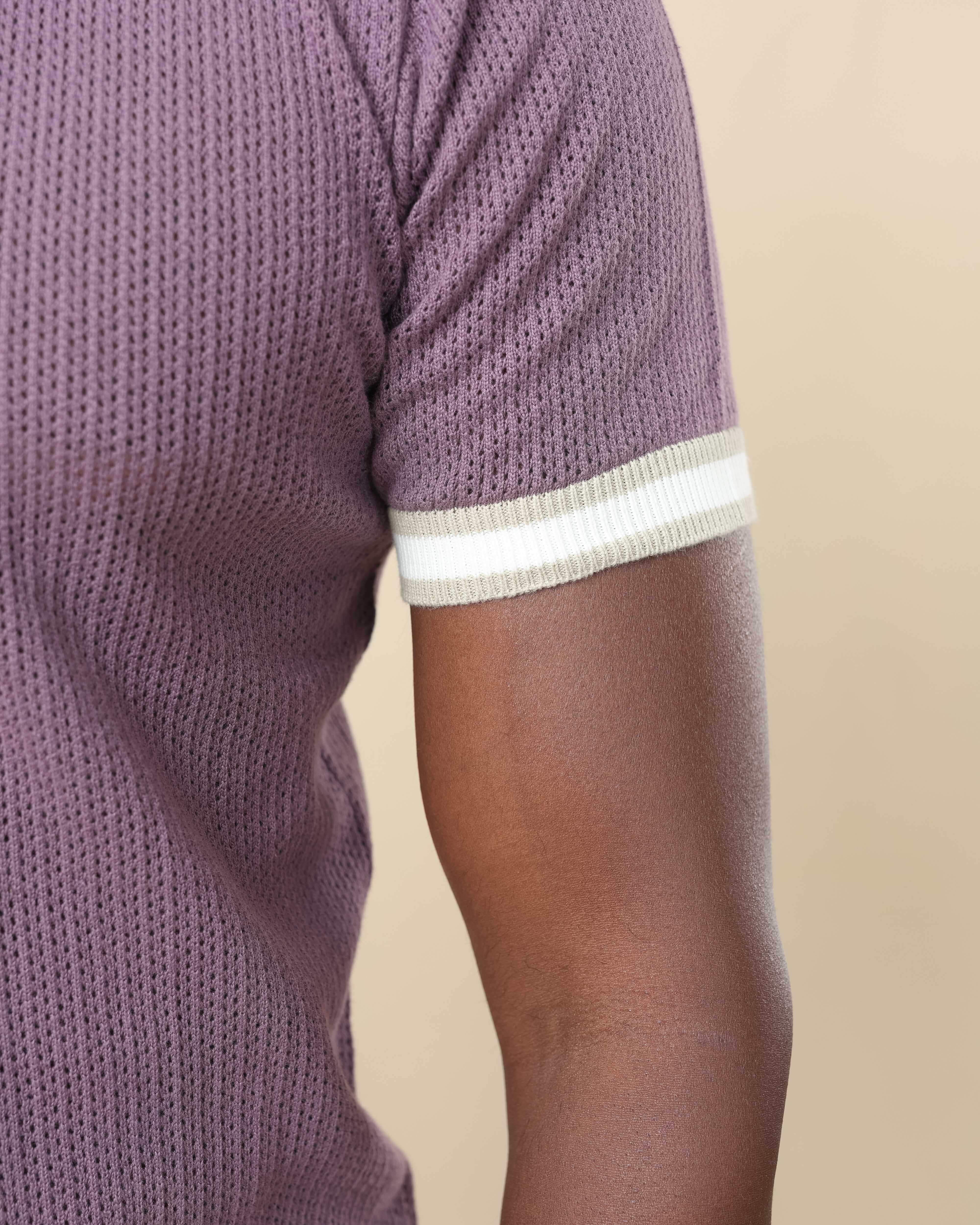 Zig Zag Jacquard Cotton Polo  - LCY London