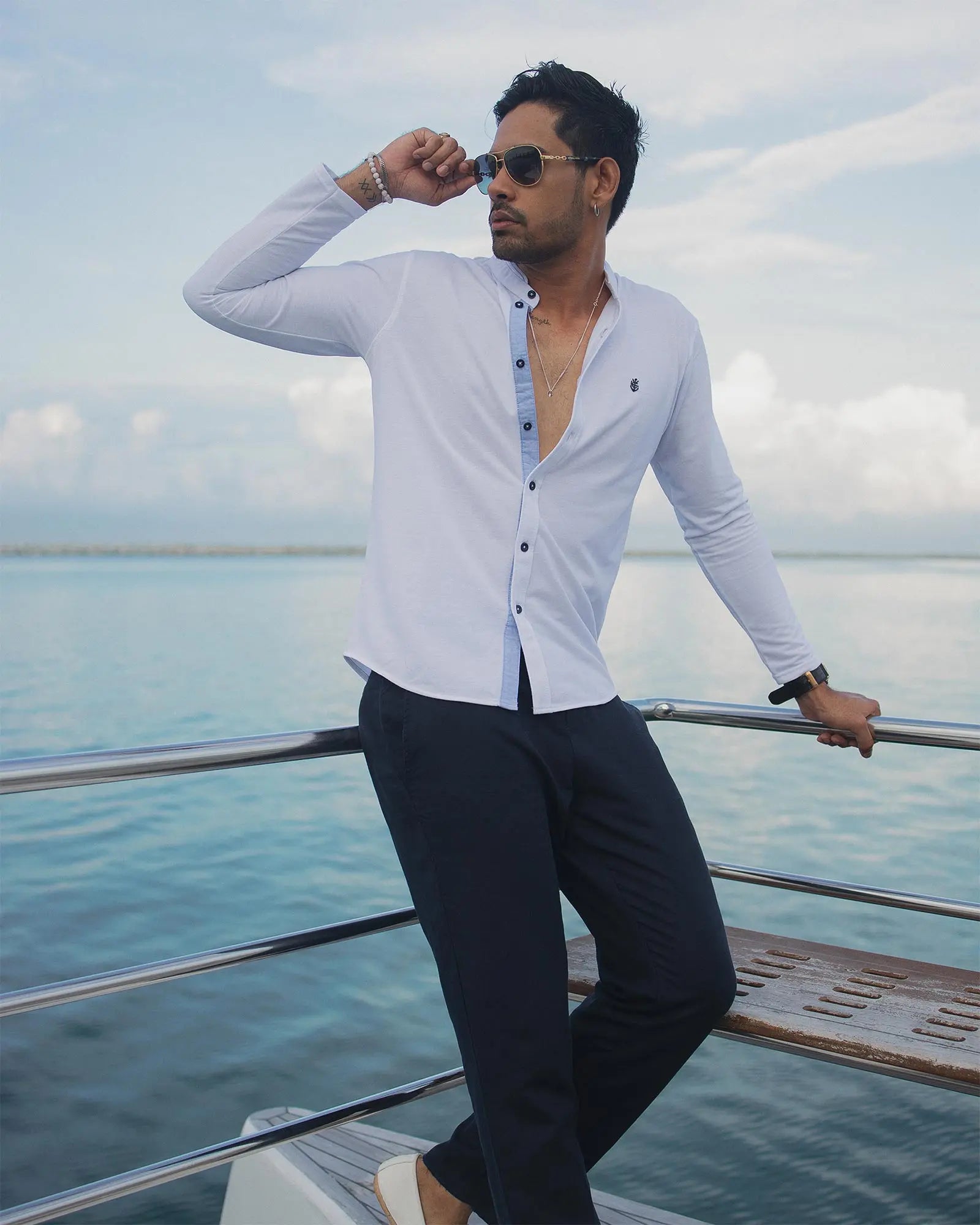 LCY London | Capsule Collection - Men's Hybrid Long Sleeved Shirt | Full Buttoned LCY London